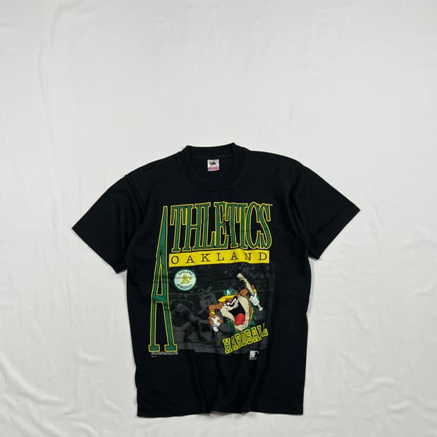90‘s 92년도 mlb 오클랜드 루니툰즈 태즈 반팔티