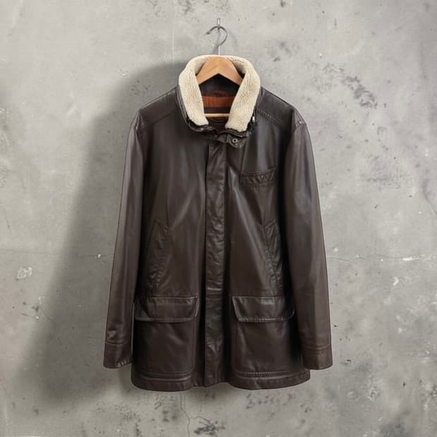 XXL/ 토즈 무스탕 카프레더 롱 자켓