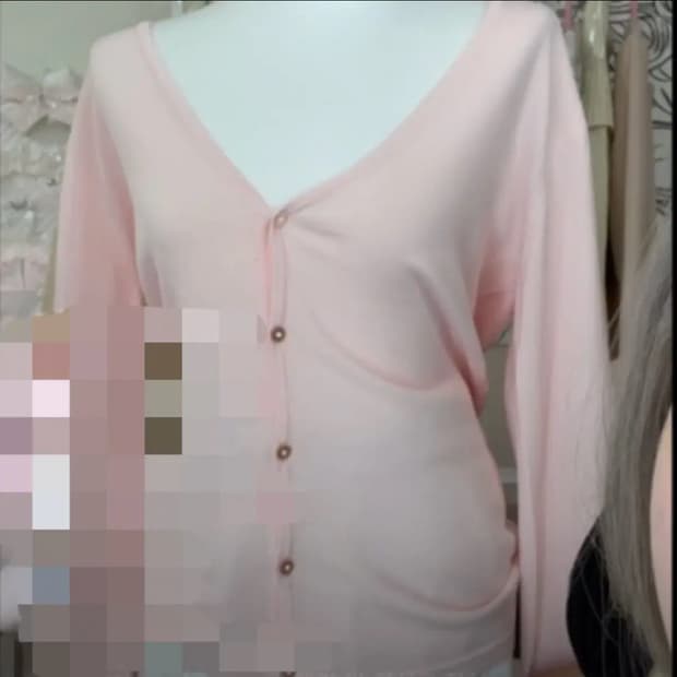 연핑크 빈티지 가디건 히메갸루 라떼갸루 stc 