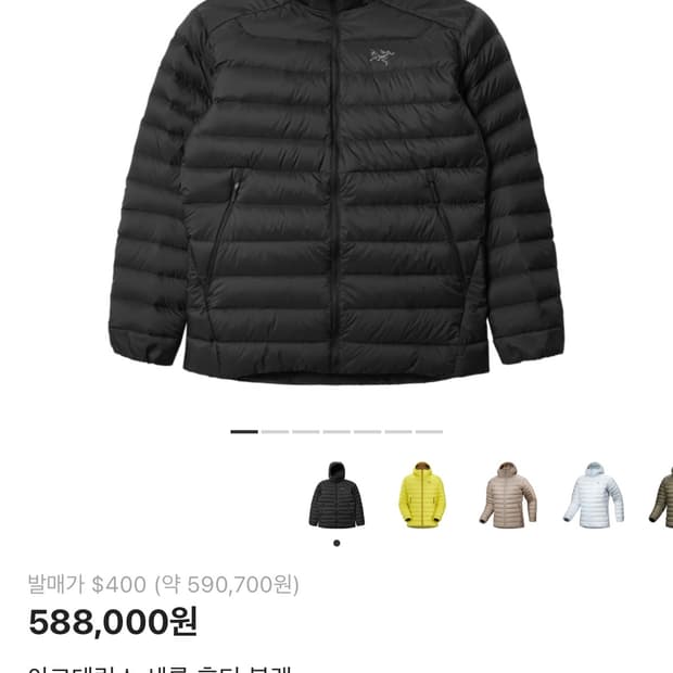 아크테릭스 세륨 후디 S