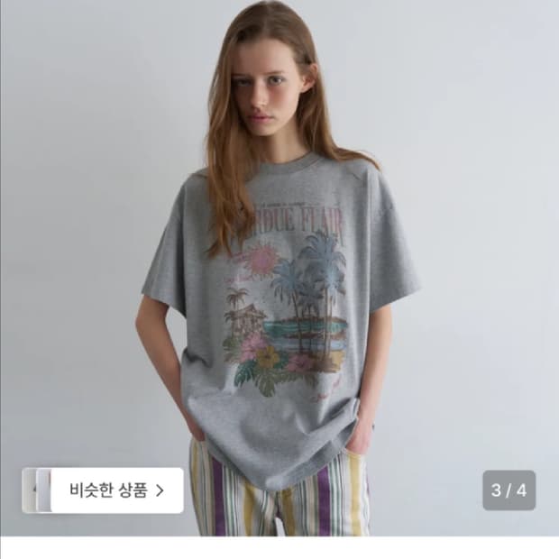 오버듀플레어 VINTAGE SUMMER T-SHIRT_MELANGE GR