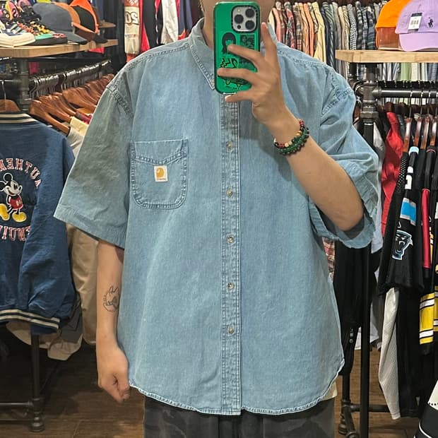 [HI] 칼하트 반팔 데님셔츠