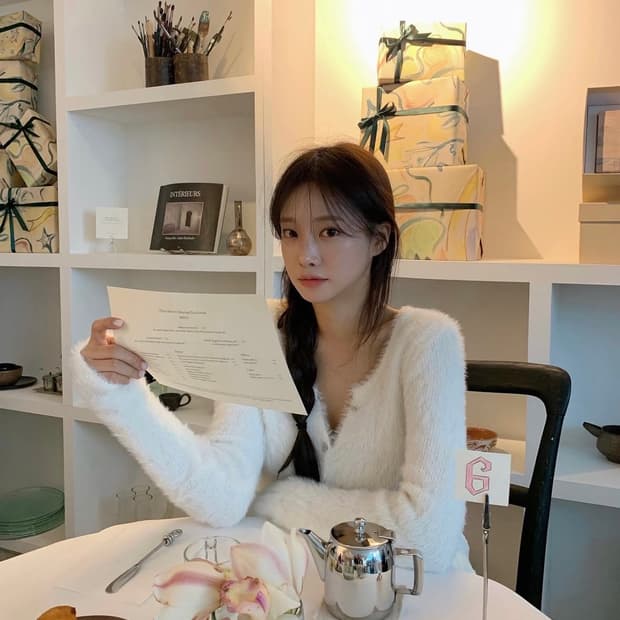 leeds 리즈 더위시 윈터 베이스 슬림 가디건 아이보리