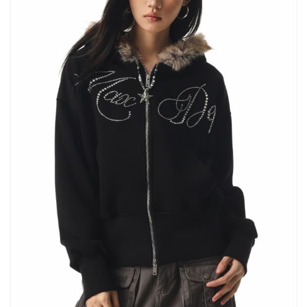 아사키프레자키 퍼집업 블랙 M