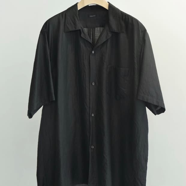 26ss 코모리 울실크 오픈카라셔츠
