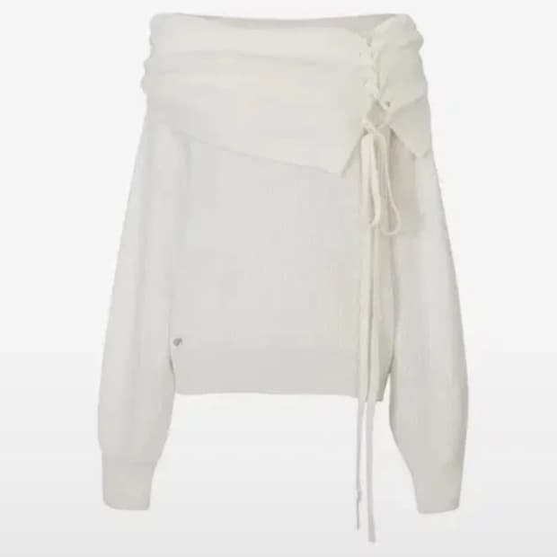 택달린 새상품) 페인오어플레져 카렌 코르셋 니트 화이트