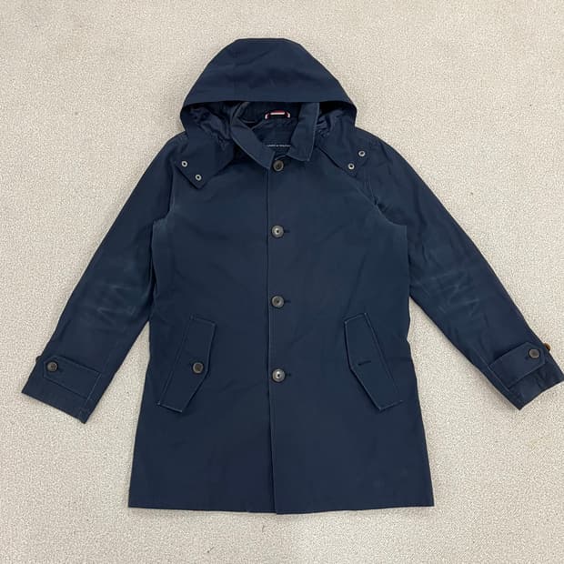 M 타미힐피거 후드 레인 트렌치 코트 0123M