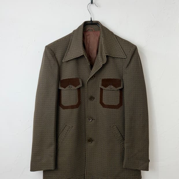 80s GRETNA GREEN 디스코 카라 폴리 자켓