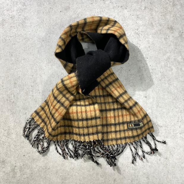 [133cm] 90-00s Daks 닥스 재팬 메이드 울 체크 머플러