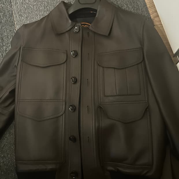 토즈 브라운 가죽자켓 양가죽