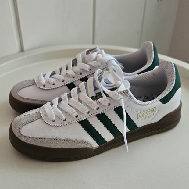 (새 제품) 아디다스 진스 클라우드 화이트 컬리지에이트 그린 검