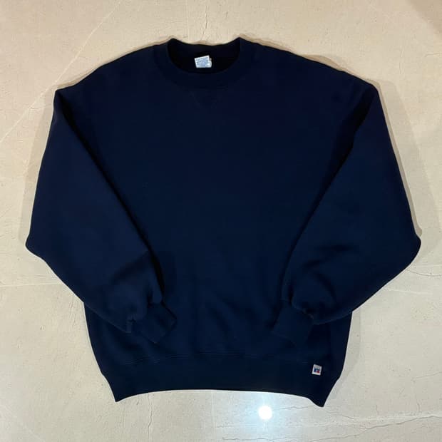90s 러셀 맨투맨 made in usa🇺🇸 L 네이비