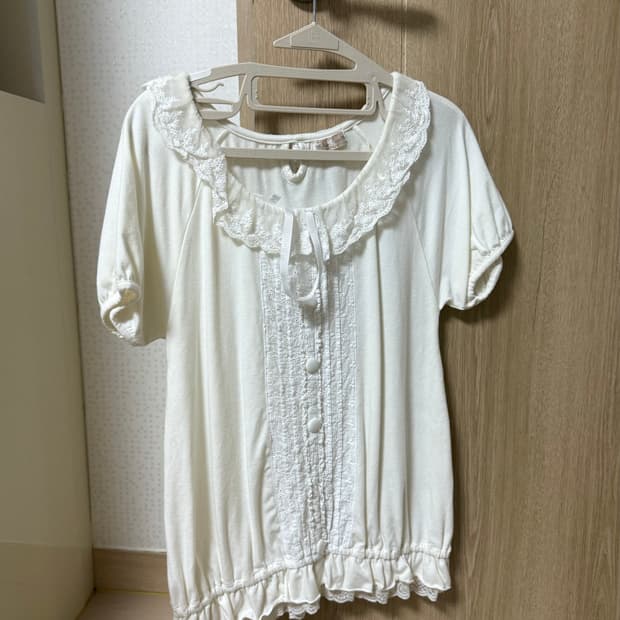빈티지 모리걸 카고 하구미 블라우스 레이어드 카모메산장