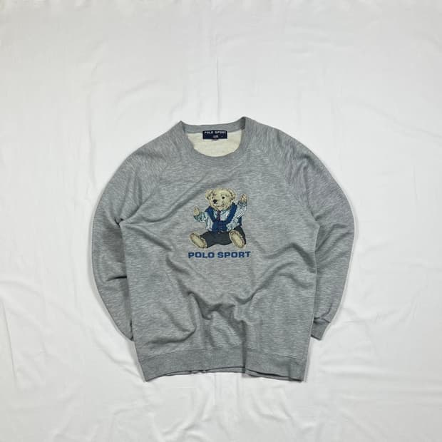 90‘s 폴로스포츠 polo sport 싯다운 베어 스웻셔츠 맨투맨