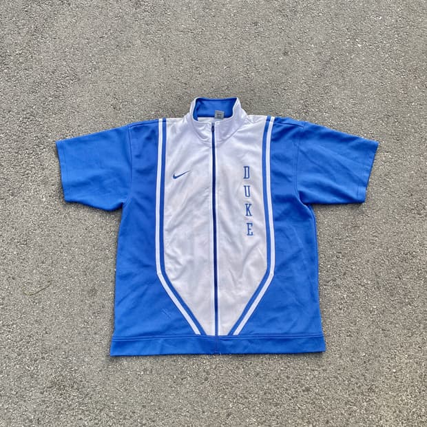 90s 나이키 듀크대 농구 슈팅 셔츠 올드스쿨 하프 져지 XL