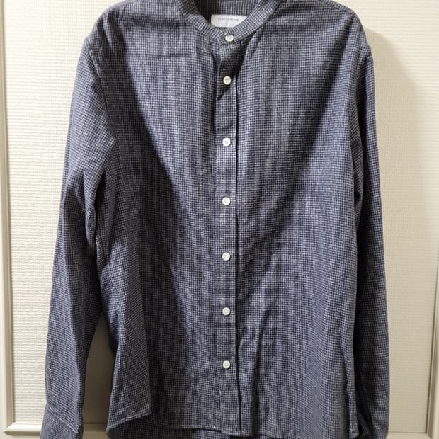 KOLON 코오롱 시리즈 커스텀멜로우 차이나카라 체크 깅엄 셔츠 강의/모