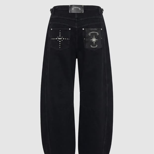 배드블러드 badblood star-studded barrel pants