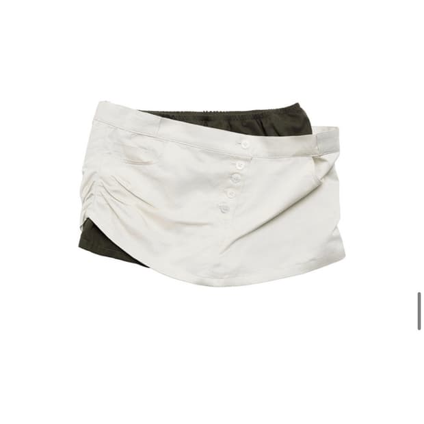 ASYMMETRIC LAYERED SKORT BEIGE