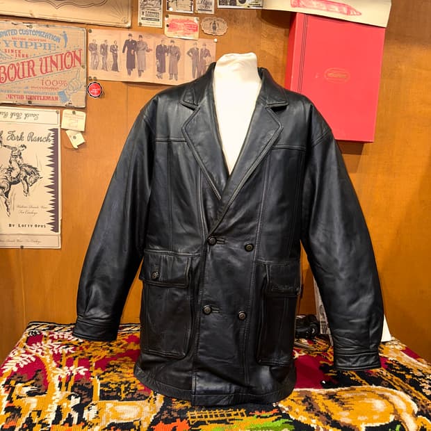 ( XL-2XL ) 가죽카코트 가죽자켓 레더자켓 워크웨어 아메카지 빈티지