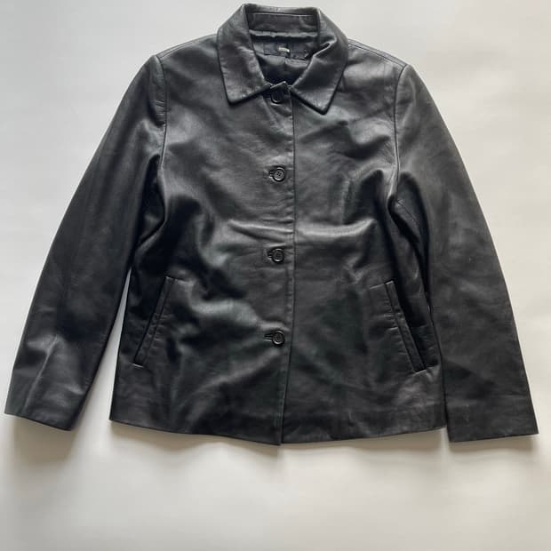 시스템 더한섬 블랙 양가죽 자켓