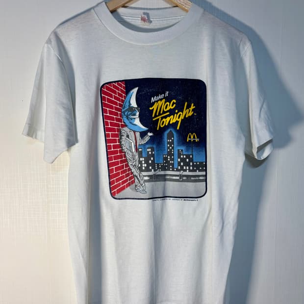 80s USA Mac Tonight 맥투나잇 맥도날드 빈티지 티셔츠