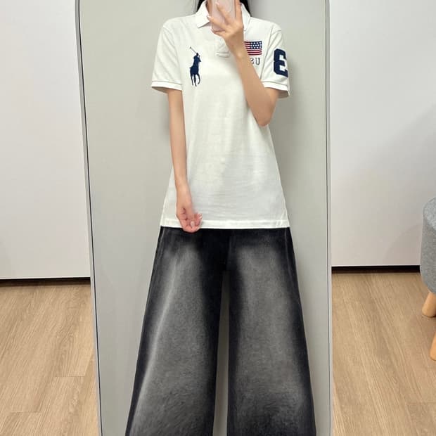 폴로 랄프로렌 빅포니 USA 성조기 치프키프 카라 반팔 티셔츠