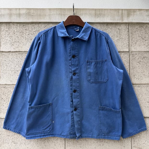 FADED WASHED 1980s LIGHT BLUE 프렌치워크자켓