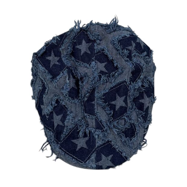 BAUF 바우프 별 스타 리벳 헌팅캡 데님 모자