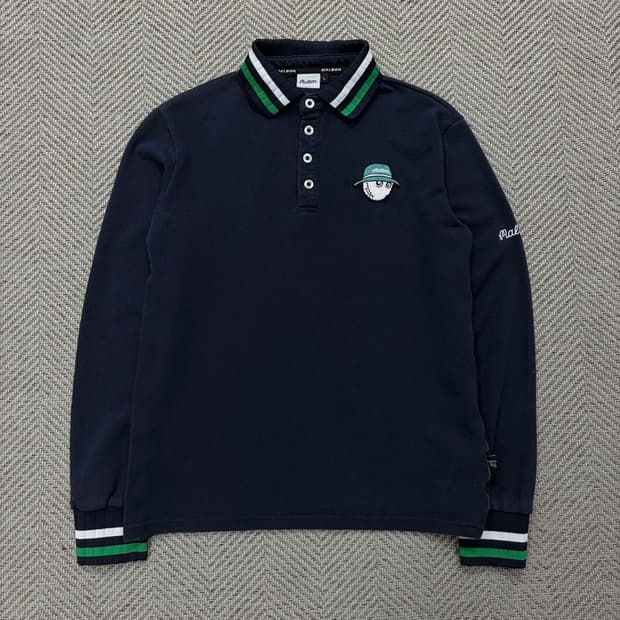 말본골프 자수 카라 롱슬리브 v2066