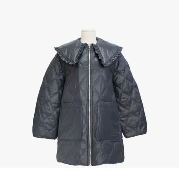 가니 퀼팅 코트 재킷 퀼팅패딩