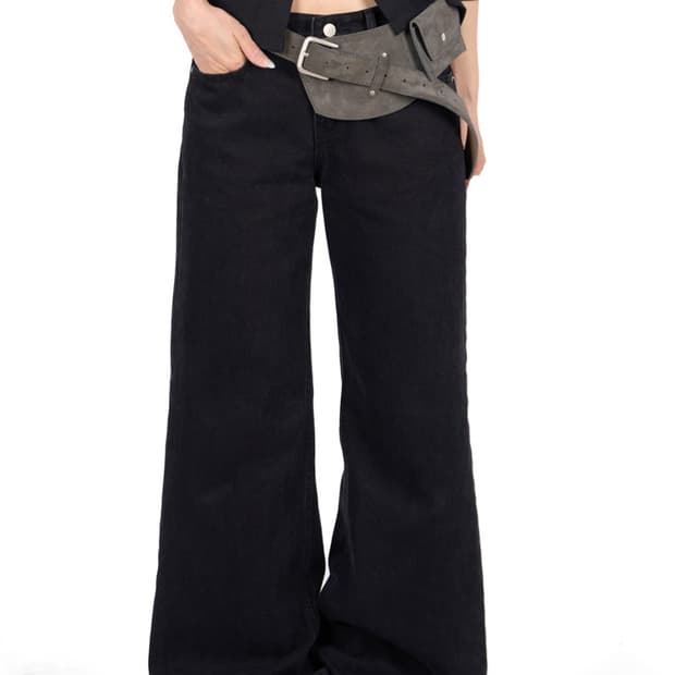 릿킴 BLACK WASHED FLARE JEANS 바지 팬츠 M 구해요