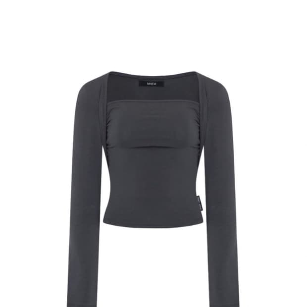 mnem bolero shirring top