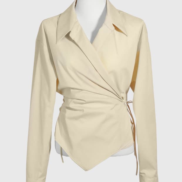 [달리호텔]Dali made 비기닝 랩리본 스트랩 셔츠블라우스