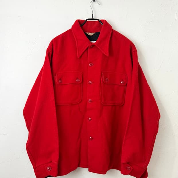 60s MONTEREY 레드 울 셔츠