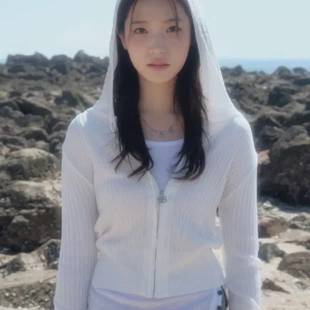 애즈온 썸머 니트 집업 가디건