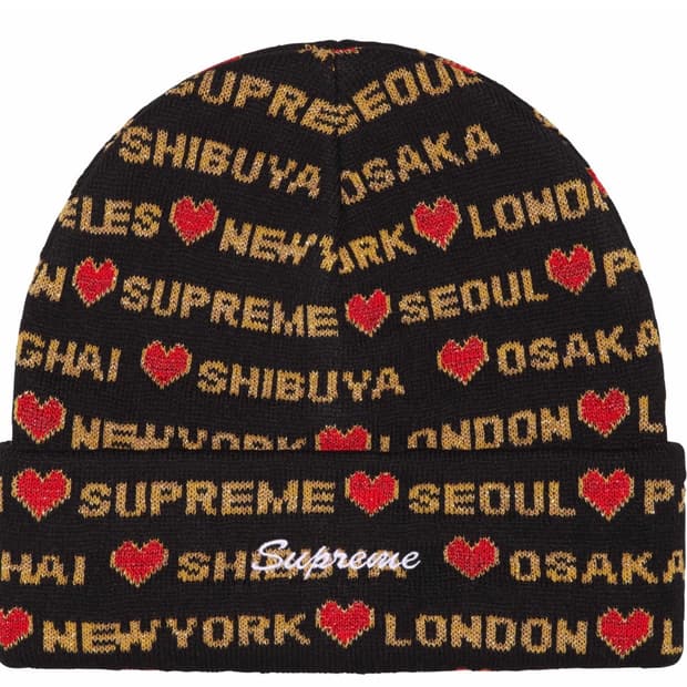 택포! 슈프림 하트 비니 Supreme Hearts Beanie FW24