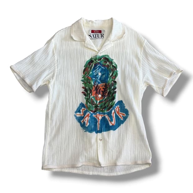 Satur 아이보리 반팔 셔츠