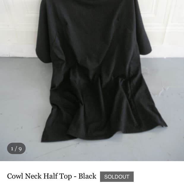 Eonts cowl neck half top