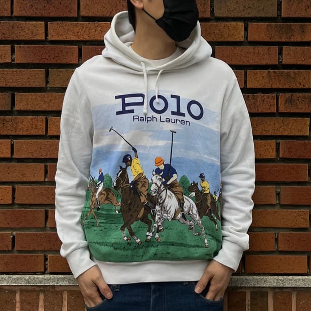 폴로 에퀘스트리안 프린트 후디 (100-105)