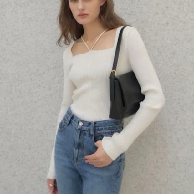 (24년) 루에브르 스트랩 니트  골지니트