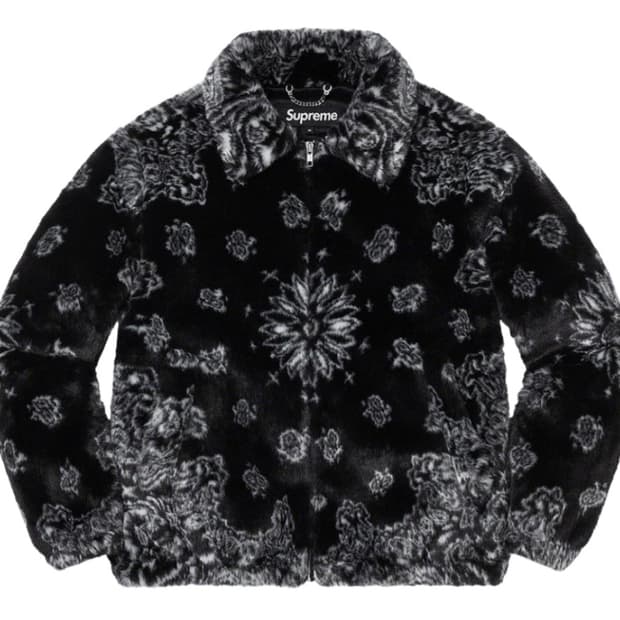 21ss 슈프림 반다나 포우 퍼자켓 S