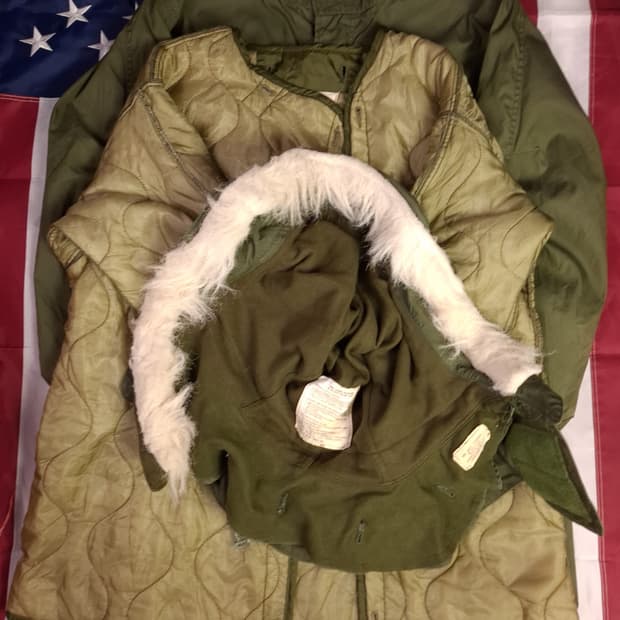 오리지날 미군 M-65 피쉬테일 개파카 미듐 풀셋트