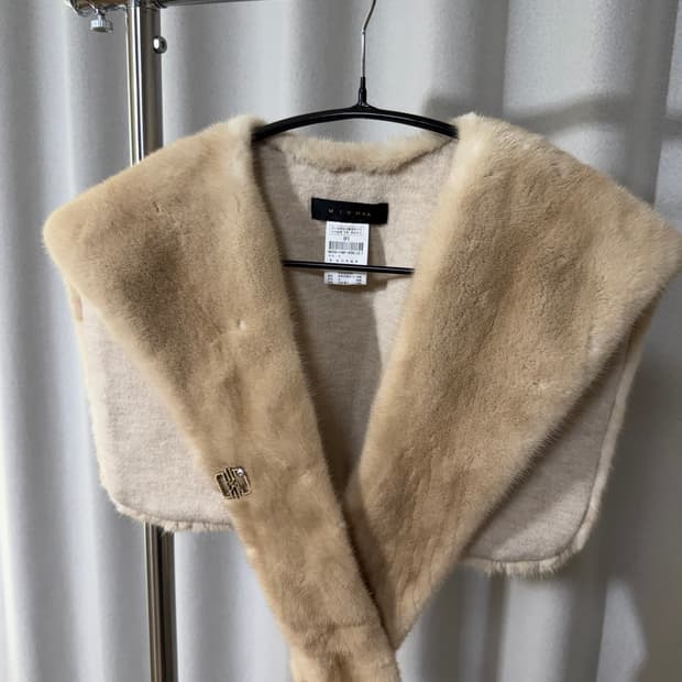 MICHAA 미샤 리얼 퍼 밍크 머플러 - 미착용 새상품