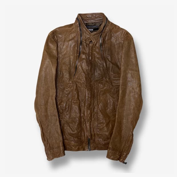 [M] SYSTEM Lambskin Leather Jacket