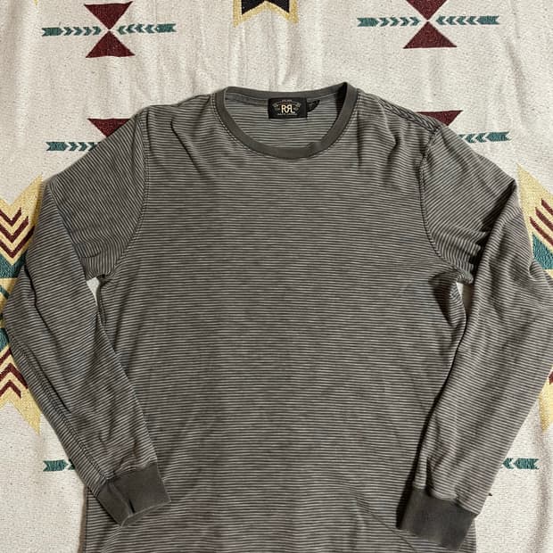 RRL 스트라이프 긴팔 티셔츠