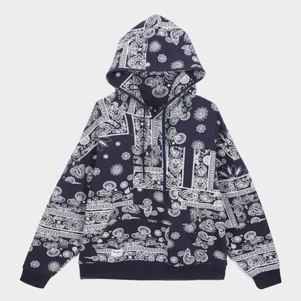 MERRELL 공용 오버핏 페이즐리 후드 풀오버 90