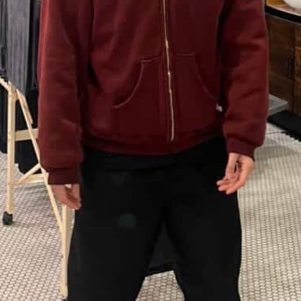 아킴보클럽 후드 집업 와인 XL