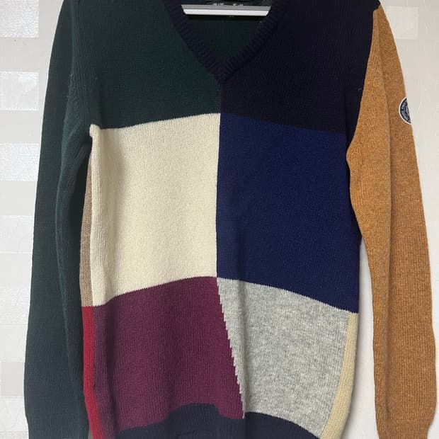 라프시몬스 프레디페리 컬러블록 니트