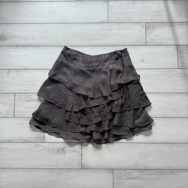 도트 레이스 스팽글 패치워크 스팽글 레이어드 무채색 캉캉스커트 치마