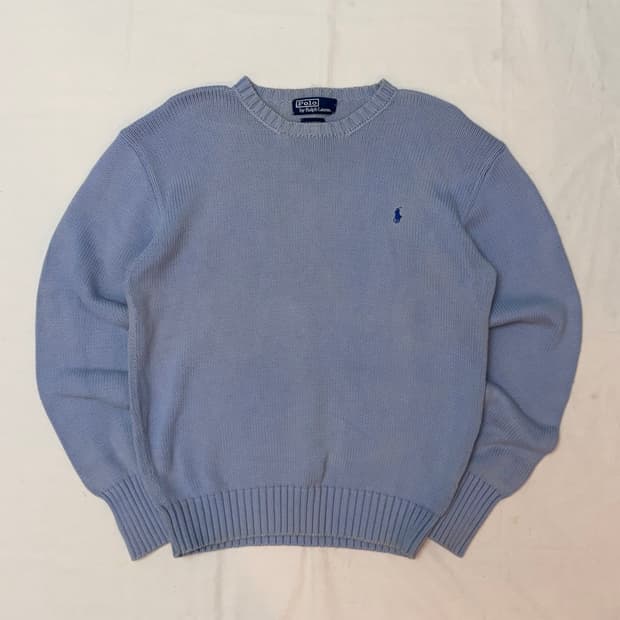 00s 폴로 랄프로렌 코튼 니트 스카이블루